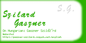 szilard gaszner business card
